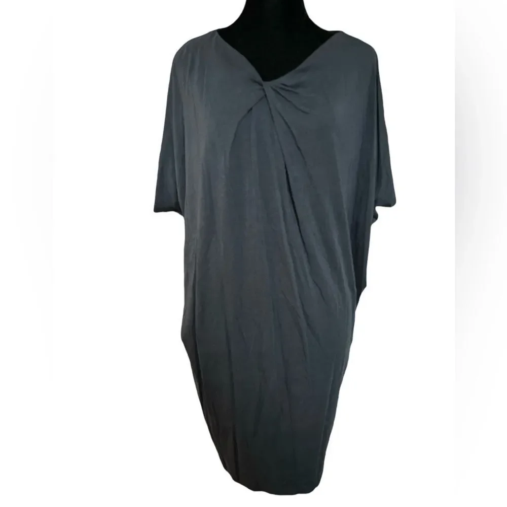 COS Navy Lagenlook Navy Mini Dress Size Small Oversized Jersey Stretch Lagenlook